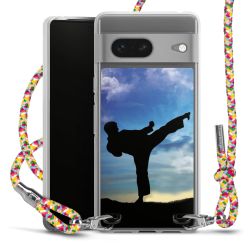 New Carry Case Transparent Stoff colourful/silber