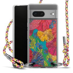 New Carry Case Transparent Stoff colourful/silber