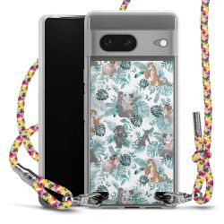 New Carry Case Transparent Stoff colourful/silber