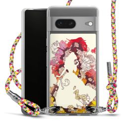 New Carry Case Transparent Stoff colourful/silber