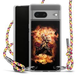 New Carry Case Transparent Stoff colourful/silber