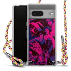 New Carry Case Transparent Stoff colourful/silber