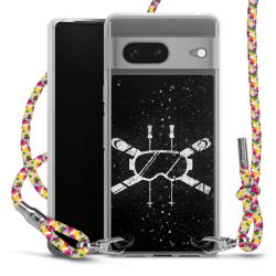 New Carry Case Transparent Stoff colourful/silber