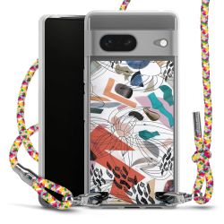 New Carry Case Transparent Stoff colourful/silber