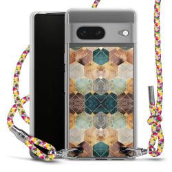 New Carry Case Transparent Stoff colourful/silber