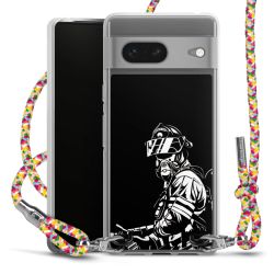 New Carry Case Transparent Stoff colourful/silber