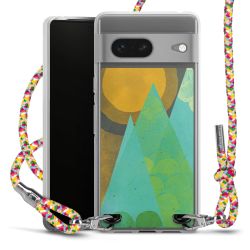 New Carry Case Transparent Stoff colourful/silber