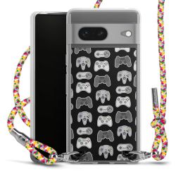 New Carry Case Transparent Stoff colourful/silber