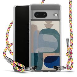 New Carry Case Transparent Stoff colourful/silber