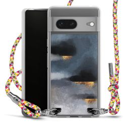 New Carry Case Transparent Stoff colourful/silber