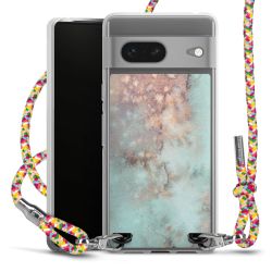 New Carry Case Transparent Stoff colourful/silber