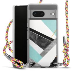 New Carry Case Transparent Stoff colourful/silber