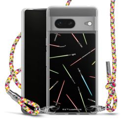 New Carry Case Transparent Stoff colourful/silber