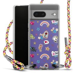 New Carry Case Transparent Stoff colourful/silber