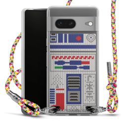 New Carry Case Transparent Stoff colourful/silber