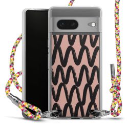 New Carry Case Transparent Stoff colourful/silber