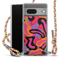 New Carry Case Transparent Stoff colourful/silber