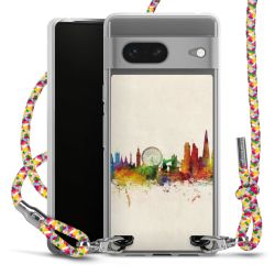 New Carry Case Transparent Stoff colourful/silber