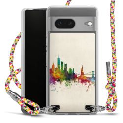 New Carry Case Transparent Stoff colourful/silber