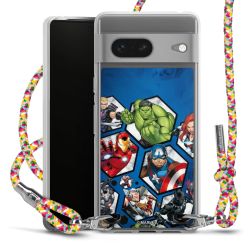 New Carry Case Transparent Stoff colourful/silber