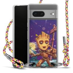 New Carry Case Transparent Stoff colourful/silber