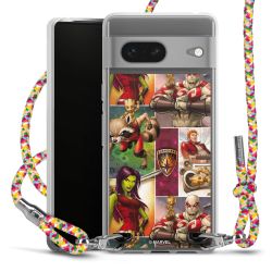 New Carry Case Transparent Stoff colourful/silber