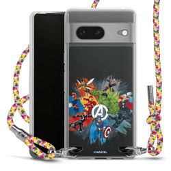 New Carry Case Transparent Stoff colourful/silber