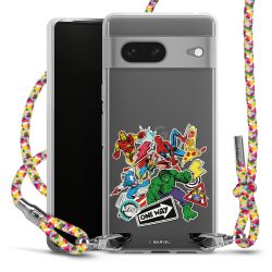 New Carry Case Transparent Stoff colourful/silber