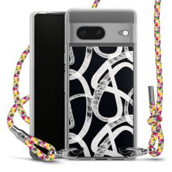 New Carry Case Transparent Stoff colourful/silber