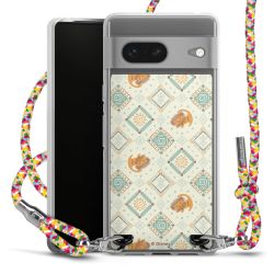 New Carry Case Transparent Stoff colourful/silber