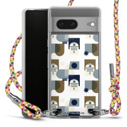 New Carry Case Transparent Stoff colourful/silber