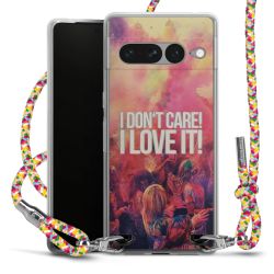 New Carry Case Transparent Stoff colourful/silber