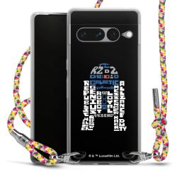 New Carry Case Transparent Stoff colourful/silber