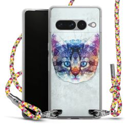 New Carry Case Transparent Stoff colourful/silber