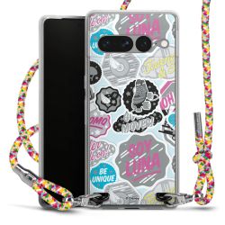 New Carry Case Transparent Stoff colourful/silber