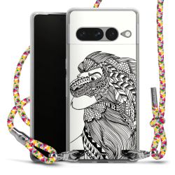 New Carry Case Transparent Stoff colourful/silber