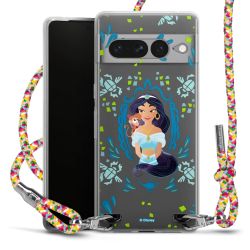 New Carry Case Transparent Stoff colourful/silber