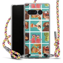 New Carry Case Transparent Stoff colourful/silber