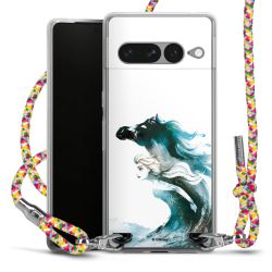 New Carry Case Transparent Stoff colourful/silber