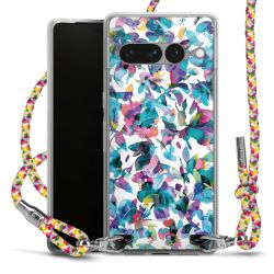 New Carry Case Transparent Stoff colourful/silber