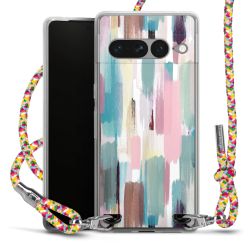 New Carry Case Transparent Stoff colourful/silber