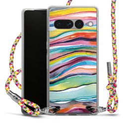 New Carry Case Transparent Stoff colourful/silber