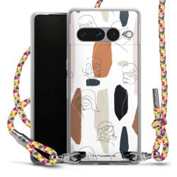 New Carry Case Transparent Stoff colourful/silber