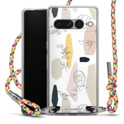 New Carry Case Transparent Stoff colourful/silber