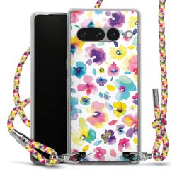 New Carry Case Transparent Stoff colourful/silber