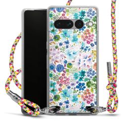 New Carry Case Transparent Stoff colourful/silber