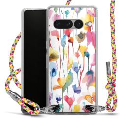 New Carry Case Transparent Stoff colourful/silber