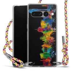 New Carry Case Transparent Stoff colourful/silber