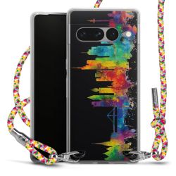 New Carry Case Transparent Stoff colourful/silber