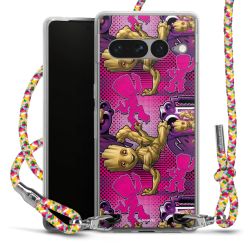 New Carry Case Transparent Stoff colourful/silber